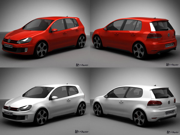 volkswagen golf gti pack 3d model - Volkswagen Golf GTI  Pack by rburlea